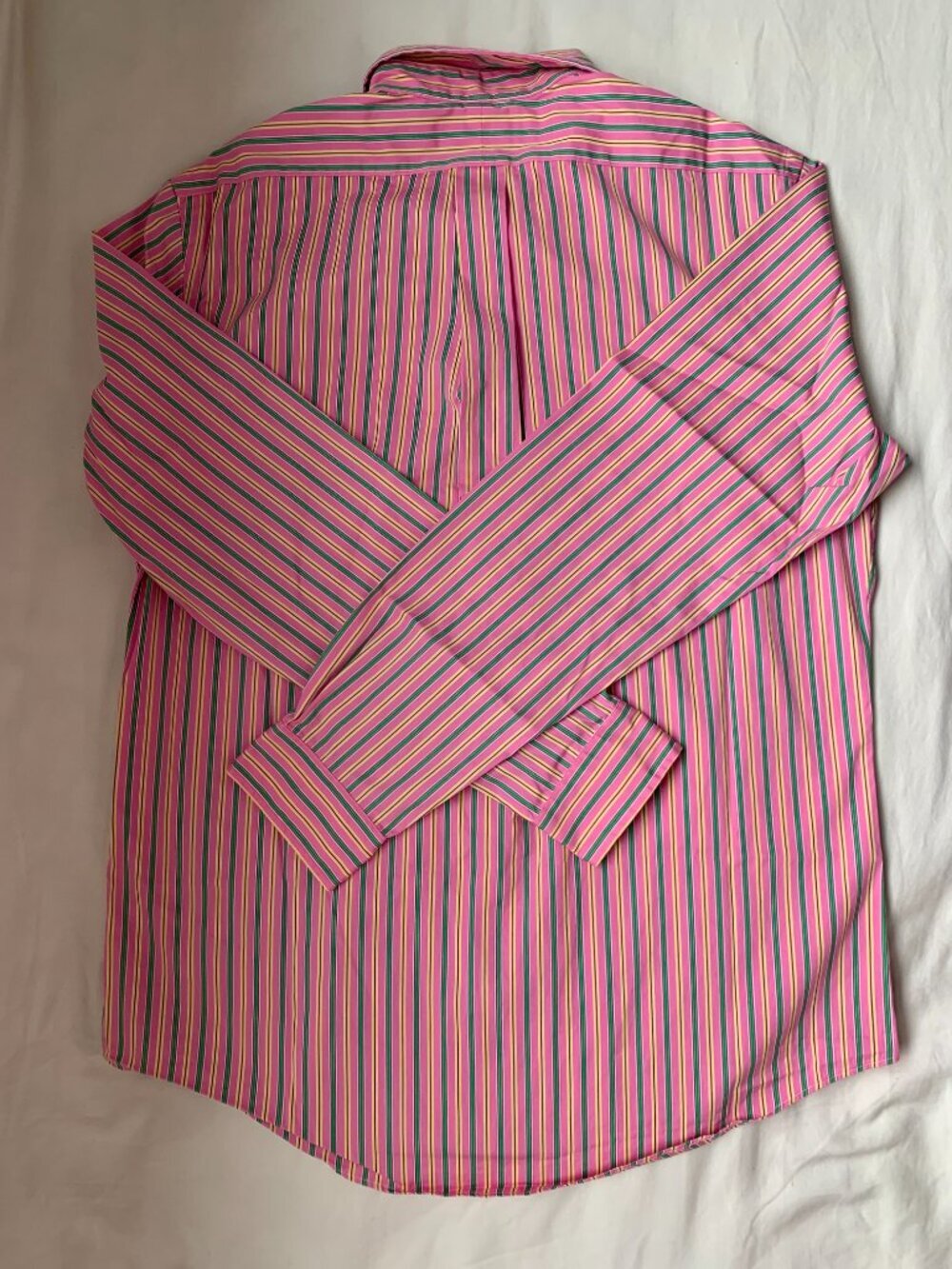 Ralph Lauren Stripe Button Down Shirt Men's size L Custom Fit Vintage - Picture 11 of 11